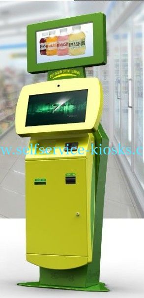 Card Printer Self Payment Kiosk floor standing , interactive display