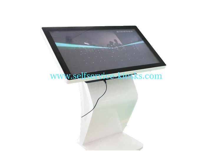 Free Standing Touch Screen Kiosk , Airport Self Service Kiosks Two Point Touch